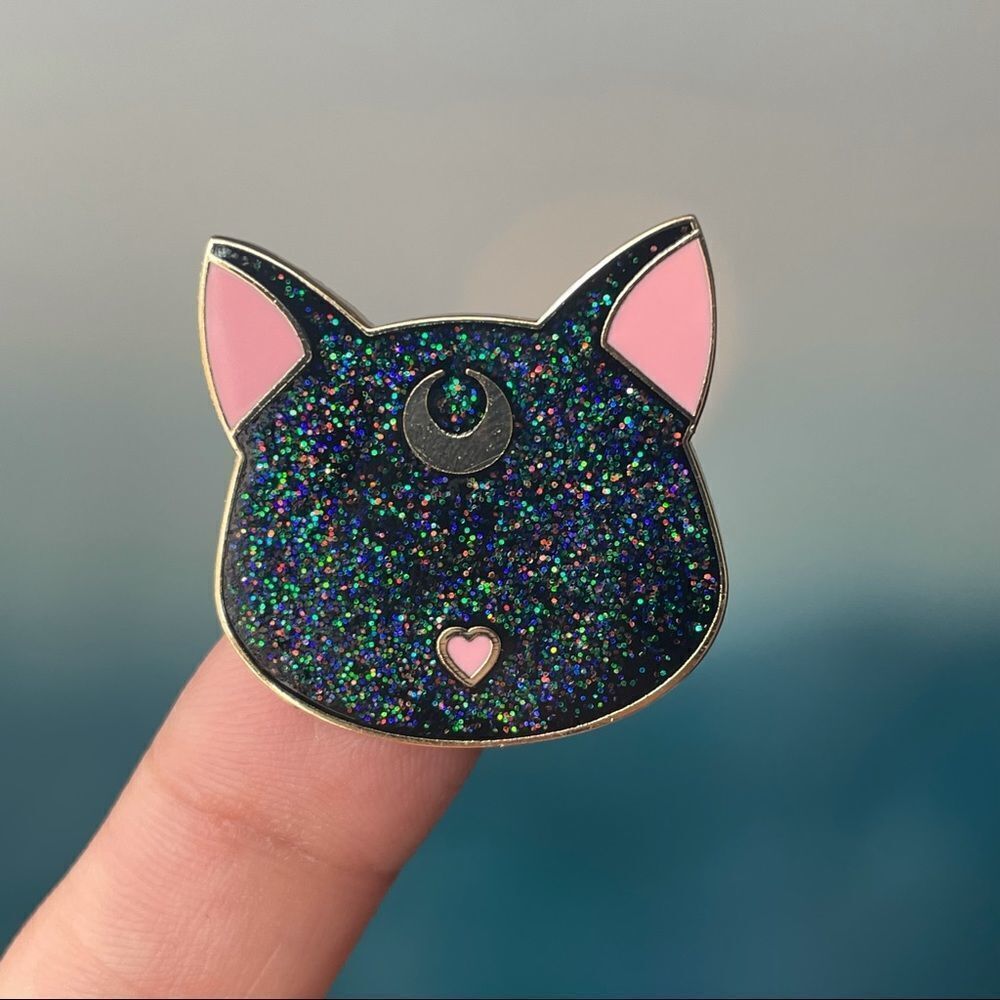 Artemis Luna Cat Enamel Pin/ Brooch Lapel
